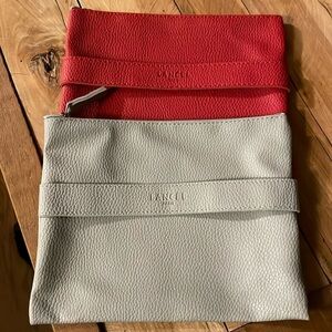 Lancel Paris | Red & Gray | Cosmetic |Organizers |Zipper Closure |Bags |Set of 2